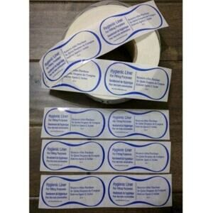 100 Hygienic Liner Label Swimwear Lingerie Bikini Adhesive Sticker Tape Protect